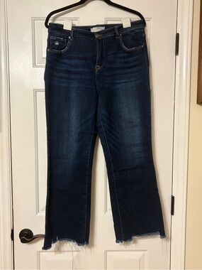 Risen Dark Wash Women’s Straight-Leg Jeans - Dark Blue, Ankle Length